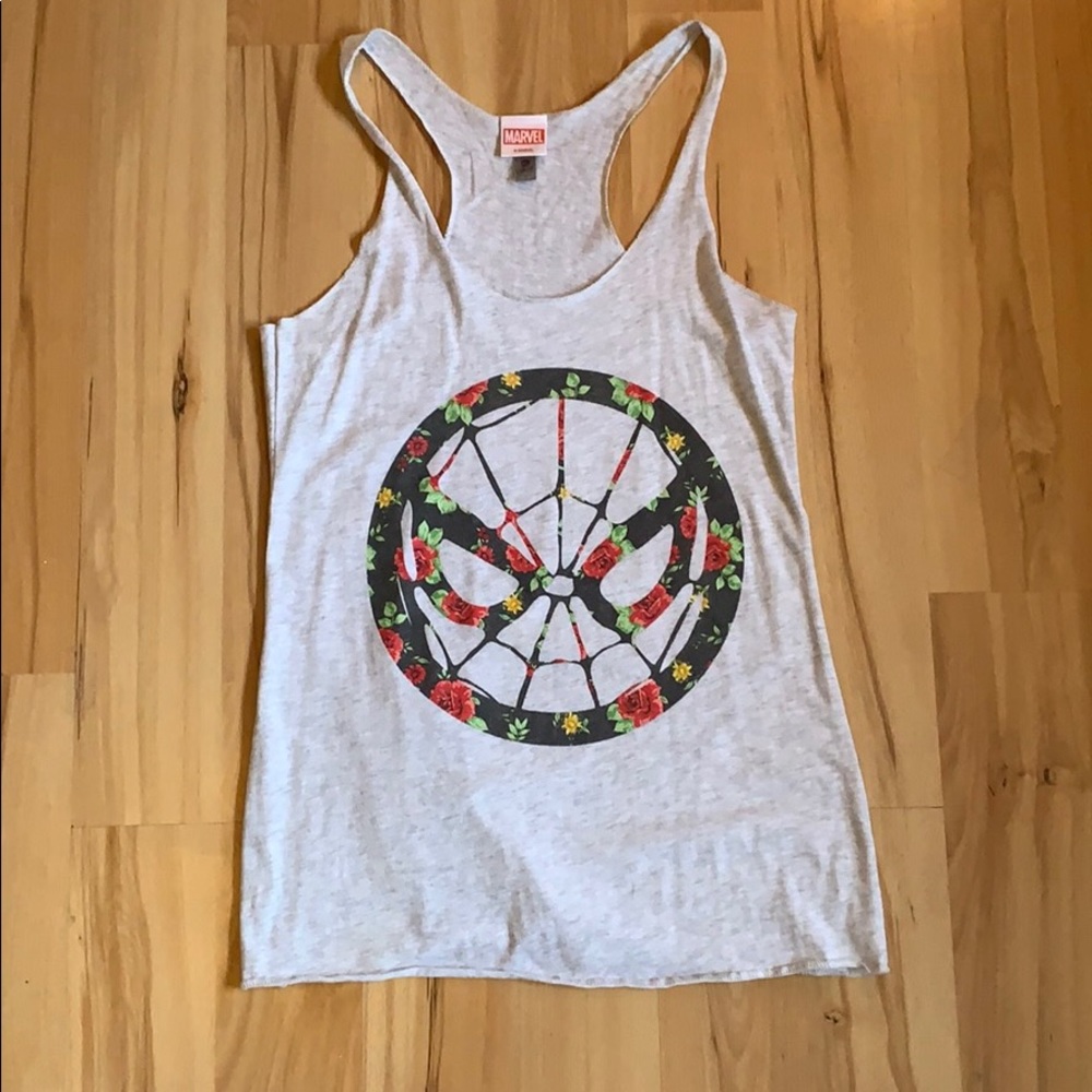 Floral Spider-man Tank Top